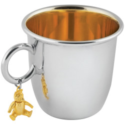 Teddy Bear Baby Christening Cup 925 Sterling Silver English Hallmarks