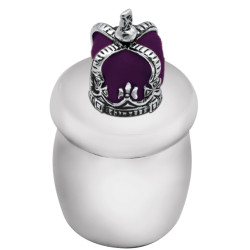Crown Tooth Fairy Box Victorian Style 925 Sterling Silver English Hallmarks with Purple Velvet