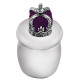 Crown Tooth Fairy Box Victorian Style 925 Sterling Silver English Hallmarks with Purple Velvet