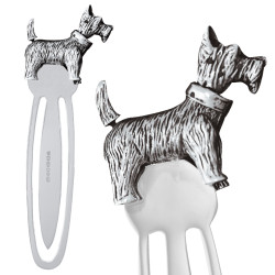 Scottie Dog Bookmark Victorian Style 925 Sterling Silver English Hallmarks With Moving Articulated Scottie
