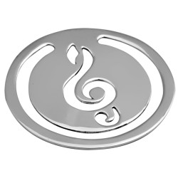 Round Treble Clef Bookmark 925 Sterling Silver English 925 Sterling Silver English Hallmarks