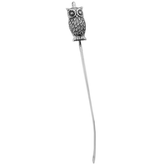 Owl Motif Spine Bookmark 925 Sterling Silver English Hallmarks