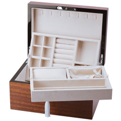 Mahogany Finish Jewellery Box