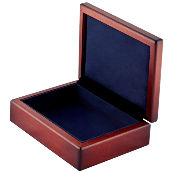 Mahogany Finish Trinket Keepsake Box 925 Sterling Silver English Hallmarks