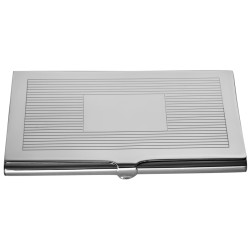 Line Design Card Case 925 Sterling Silver English Hallmarks