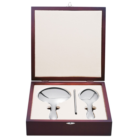 3 Pieces Vanity Set 925 Sterling Silver English Hallmarks in Wooden Presentation Case