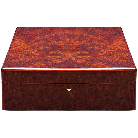 VIP Drinks Set 925 Sterling Silver English Hallmarks With Glass Crystal Housed in a Burr Wood Cabinet