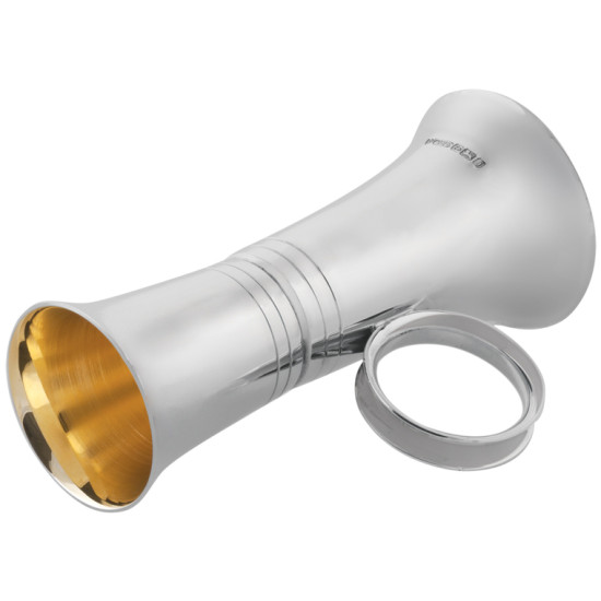 VIP Drinks Set 925 Sterling Silver English Hallmarks With Glass Crystal Housed in a Burr Wood Cabinet