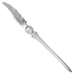 Feather Style Paper Knife Letter Opener Victorian Style 925 Sterling Silver English Hallmarks