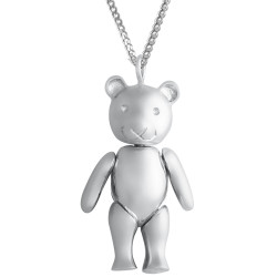 Moving Teddy Bear Pendant 925 Sterling Silver English Hallmarks on 20" Sterling Silver Chain
