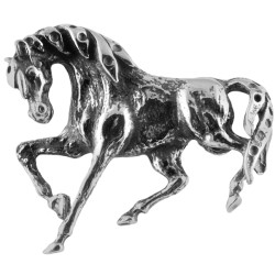 Galloping Horse Pin Brooch 925 Sterling Silver English Hallmarks