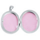 Medium Oval Locket 925 Sterling Silver English Hallmarks on 22" Sterling Silver Curb Chain