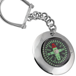 Compass Keyring 925 Sterling Silver English Hallmarks