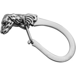 Dog Keyring Victorian Style 925 Sterling Silver English Hallmarks