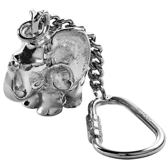 Elephant Keyring Victorian Style 925 Sterling Silver English Hallmarks