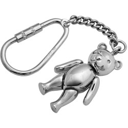 Moving Teddy Keyring 925 Sterling Silver English Hallmarks