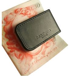 LTHR109 Croco Leather Magnetic Money Clip