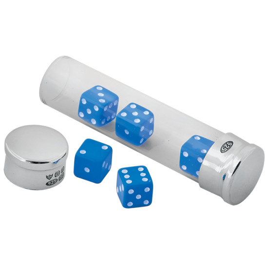 Small Traditional Dice Set 925 Sterling Silver English Hallmarks