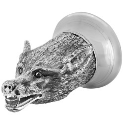 Fox Head Stirrup Cup Sterling Silver 925 Sterling Silver English Hallmarks