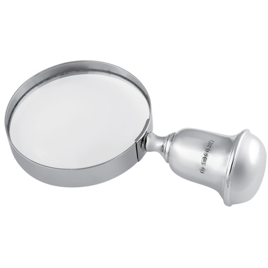 Desk Magnifying Glass 925 Sterling Silver English Hallmarks