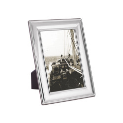 Plain Photo Frame 925 Sterling Silver English Hallmarks with Mahogany Back 13cm x 9cm