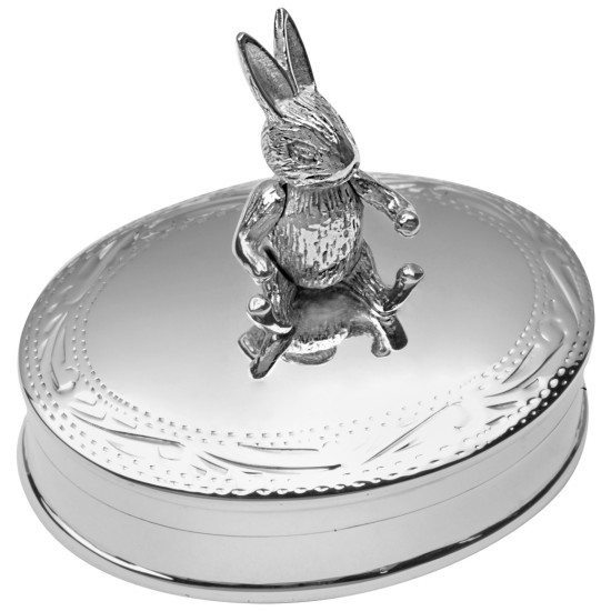 Moving Rabbit Pill Box 925 Sterling Silver English Hallmarks