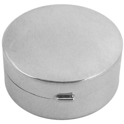 Small Plain Round Pill Box 925 Sterling Silver English Hallmarks
