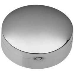 Medium Plain Round Pill Box 925 Sterling Silver English Hallmarks