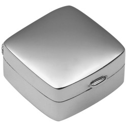 Small Plain Square Pill Box 925 Sterling Silver English Hallmarks
