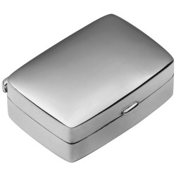 Small Plain Rectangular Pill Box 925 Sterling Silver English Hallmarks