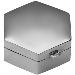 Medium Plain Hexagonal Pill Box 925 Sterling Silver English Hallmarks