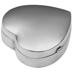 Medium Plain Heart Pill Box 925 Sterling Silver English Hallmarks