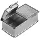 Rectangular Double Compartment Engine Turned Pill Box 925 Sterling Silver English Hallmarks