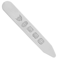 Feature Hallmark Collar Stiffeners 925 Sterling Silver English Hallmarks