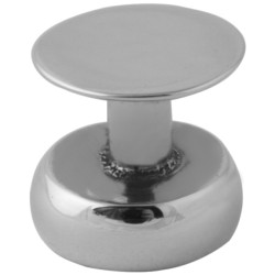 Plain Button Stud 925 Sterling Silver Set