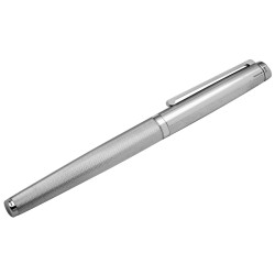 Engine Turned Fountain Pen 925 Sterling Silver English Hallmarks