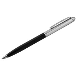 Ballpoint Pen 925 Sterling Silver English Hallmarks with Black Acrylic