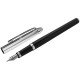 Fountain Pen 925 Sterling Silver English Hallmarks with Black Acrylic