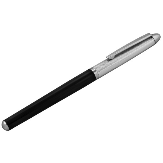 Fountain Pen 925 Sterling Silver English Hallmarks with Black Acrylic