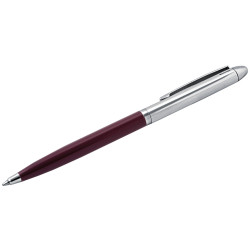 Ballpoint Pen 925 Sterling Silver English Hallmarks with Burgundy Acrylic